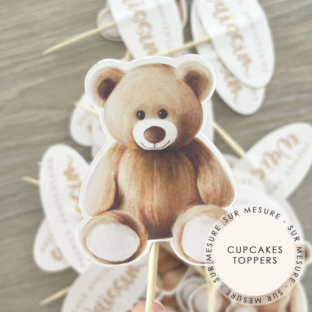 ★ Cupcakes Toppers x6 - Thème personnalisable - Sur mesure