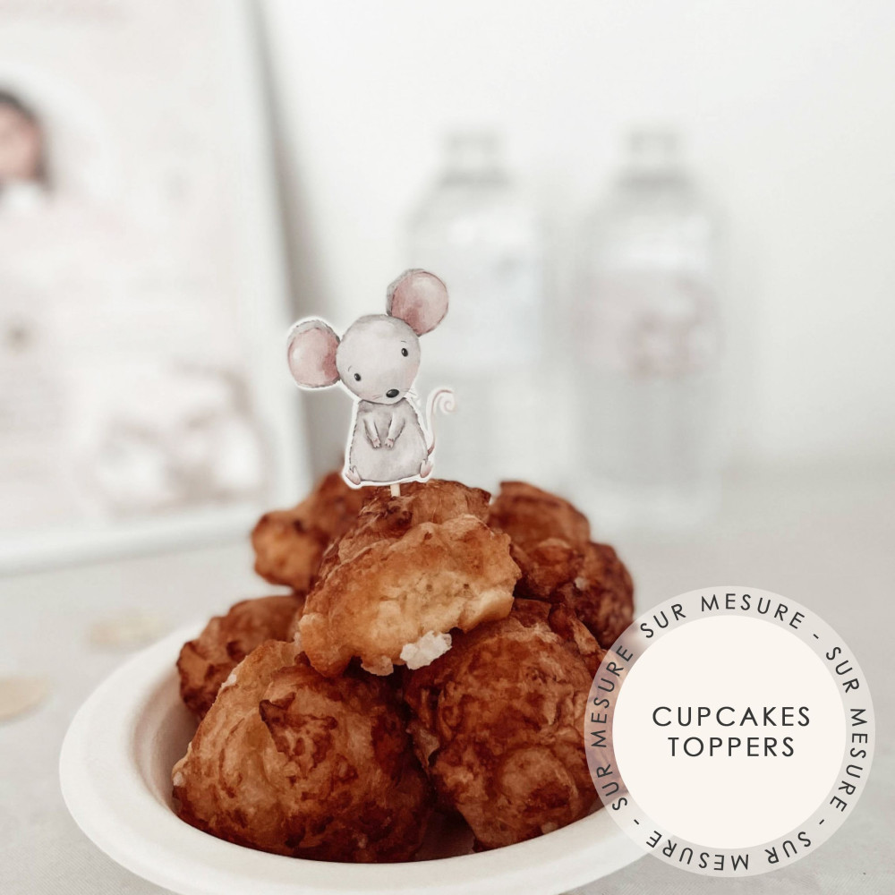 ★ Cupcakes Toppers x6 - Thème personnalisable - Sur mesure