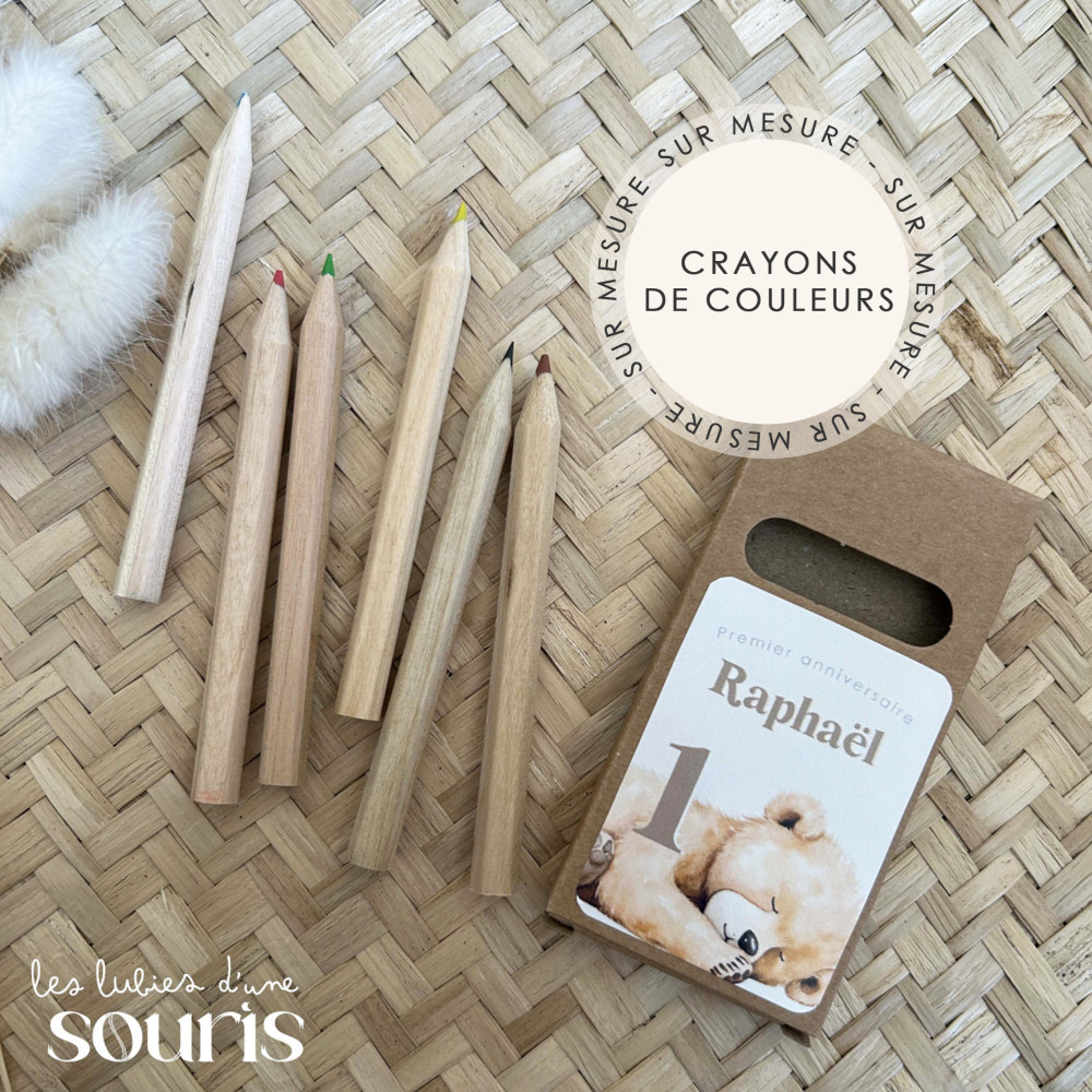  ★ Crayons de couleur (x6) - Thème personnalisable