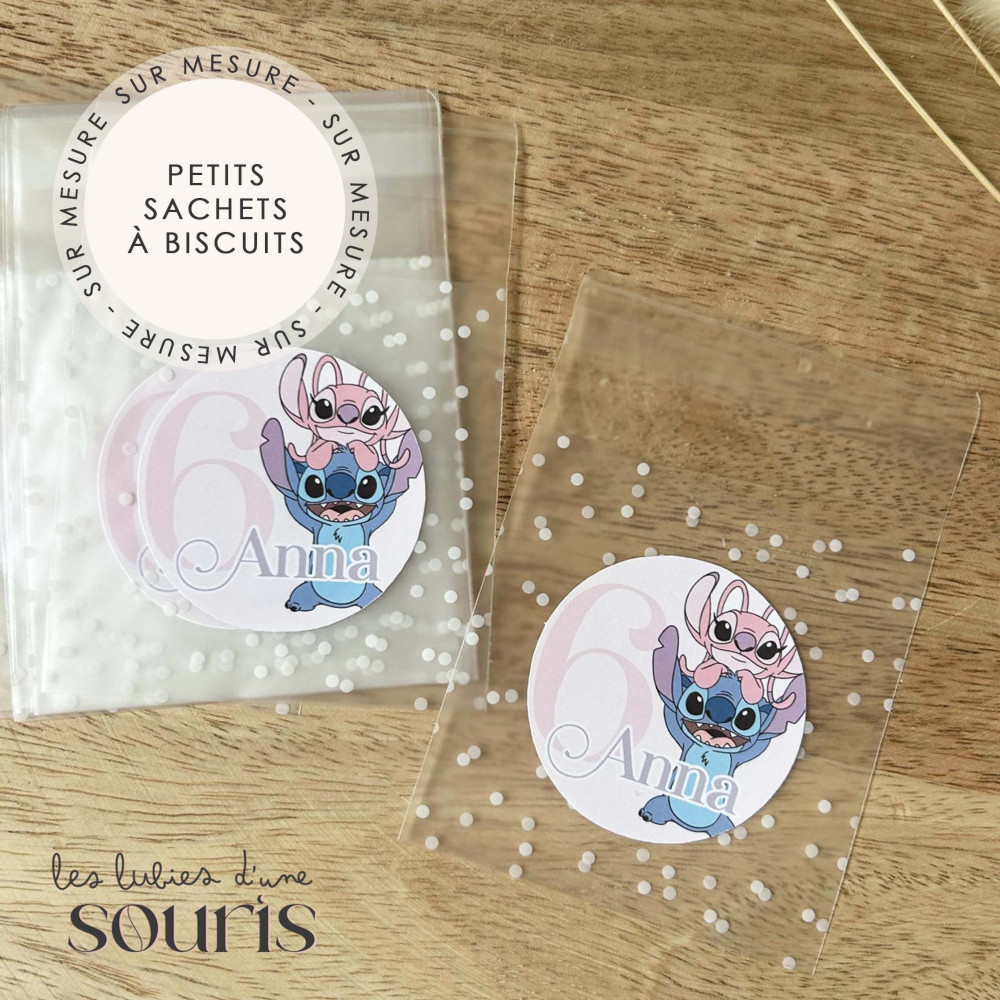 ★  Petits sachets à biscuits (x12)- Thème personnalisable 