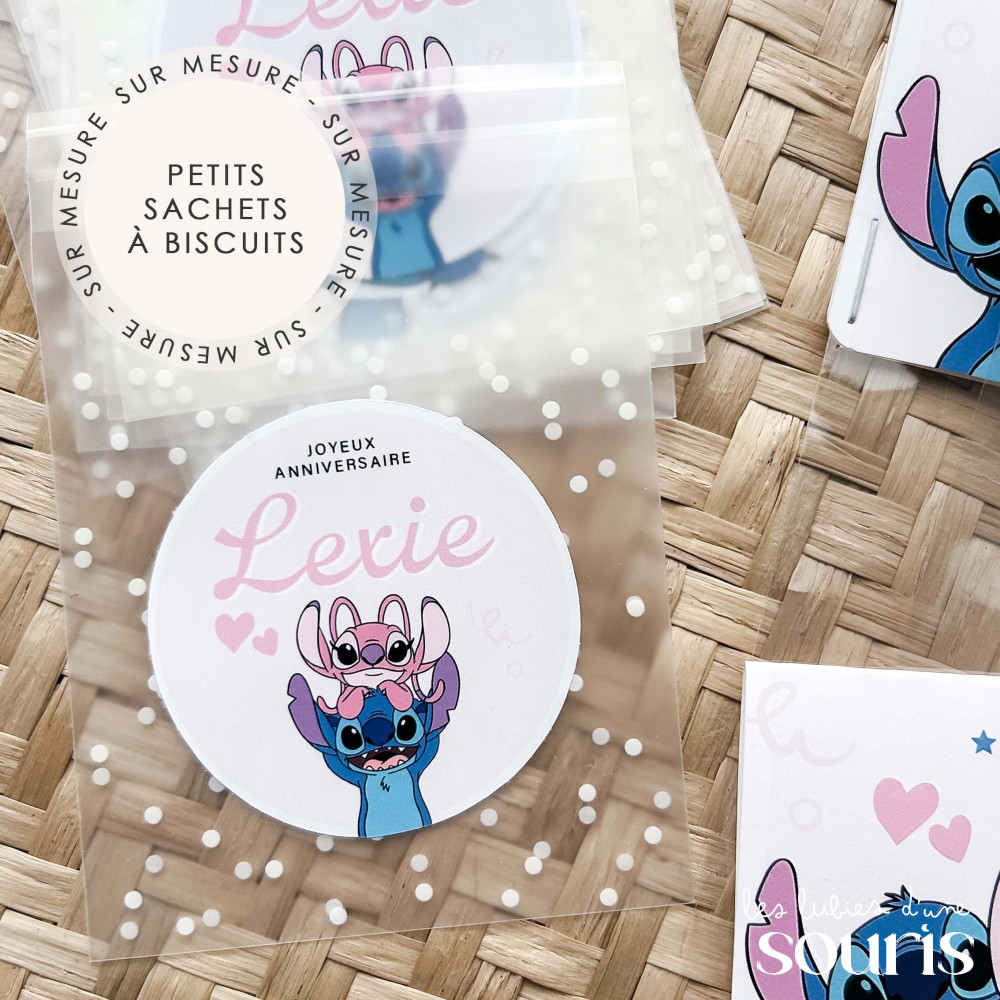 ★  Petits sachets à biscuits (x12)- Thème personnalisable 