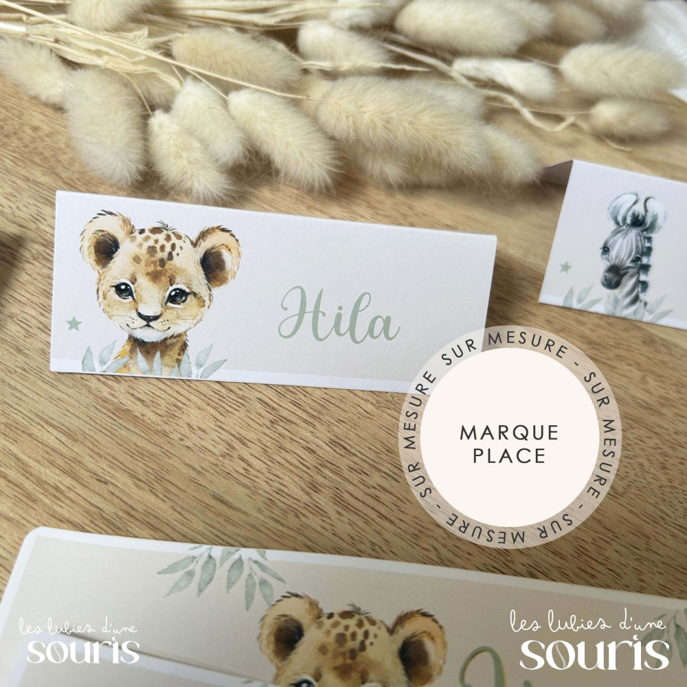 ★ Marques places/plats (x6) - Thème personnalisable - Sur mesure 