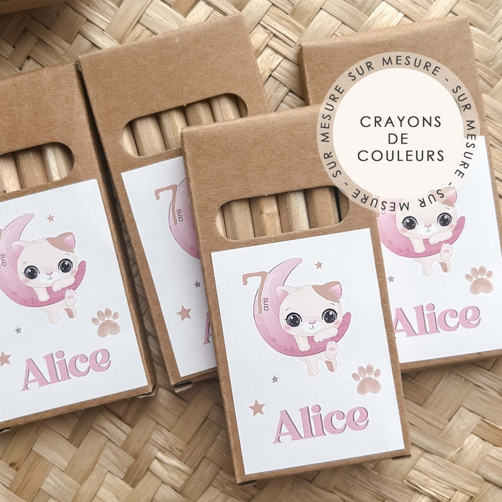  ★ Crayons de couleur (x6) - Thème personnalisable