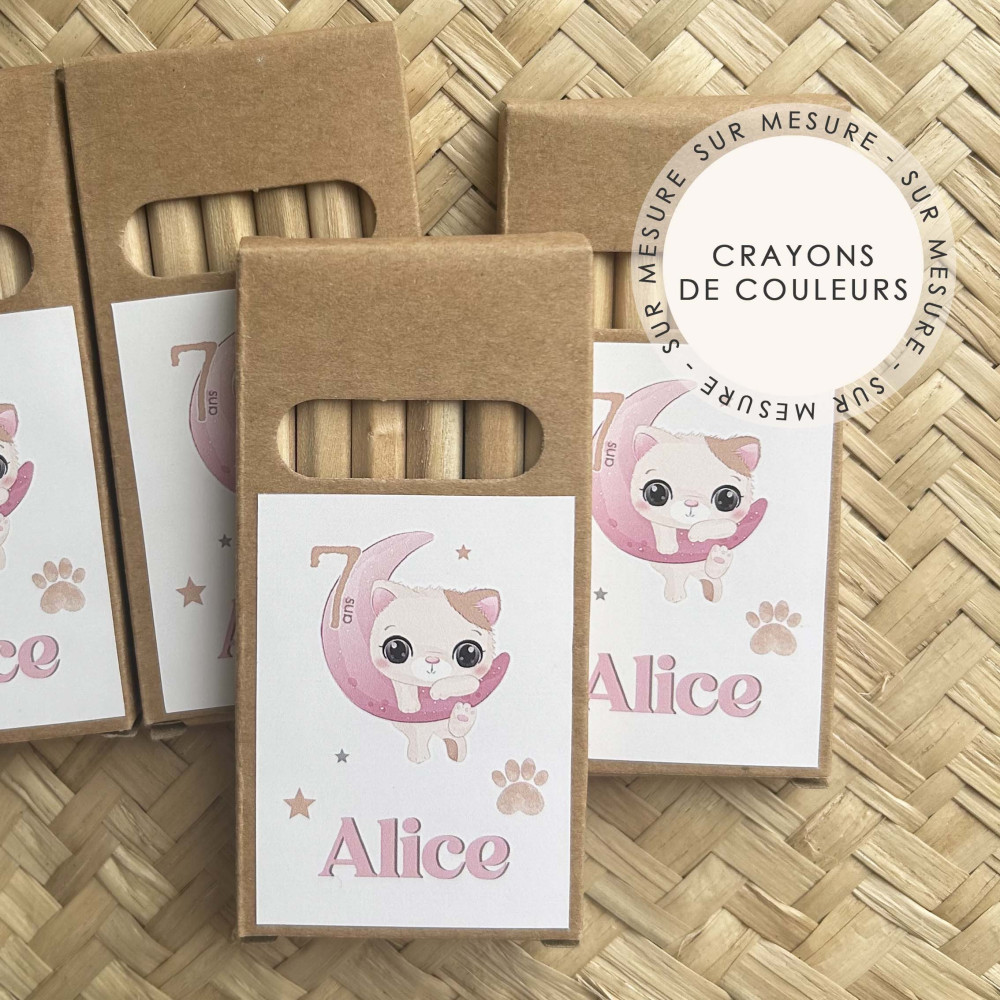  ★ Crayons de couleur (x6) - Thème personnalisable