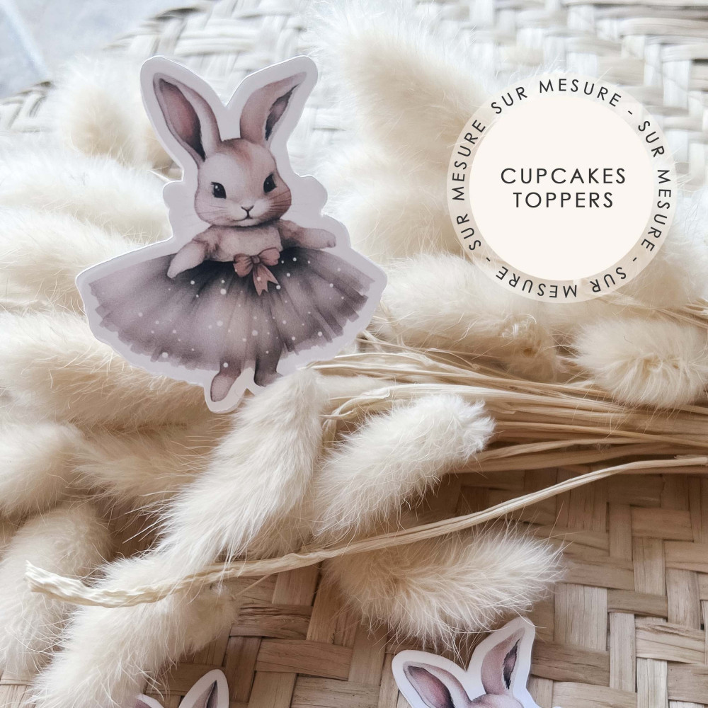 ★ Cupcakes Toppers x6 - Thème personnalisable - Sur mesure