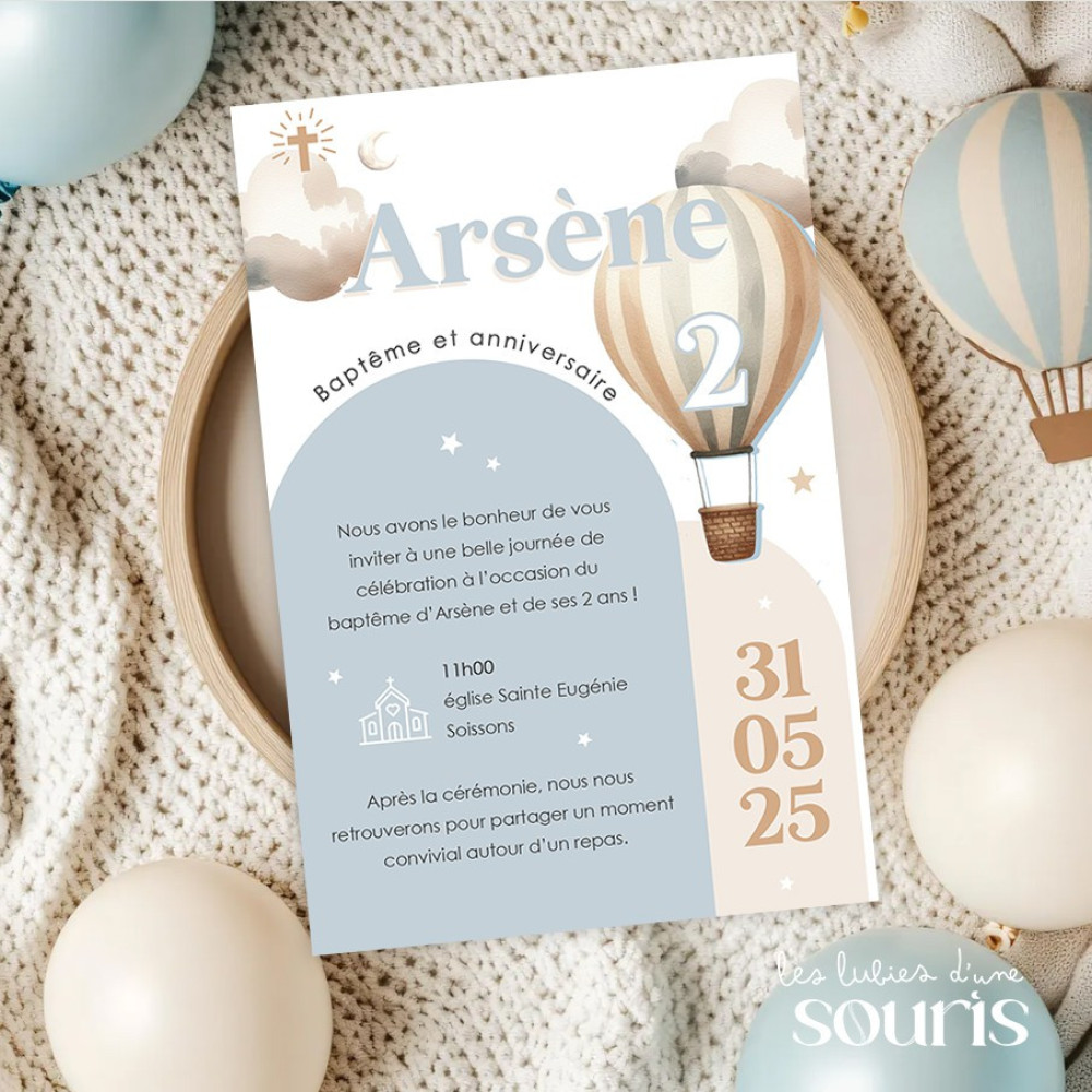 ★ Invitation & Faire part | Format carte postale | Ciel