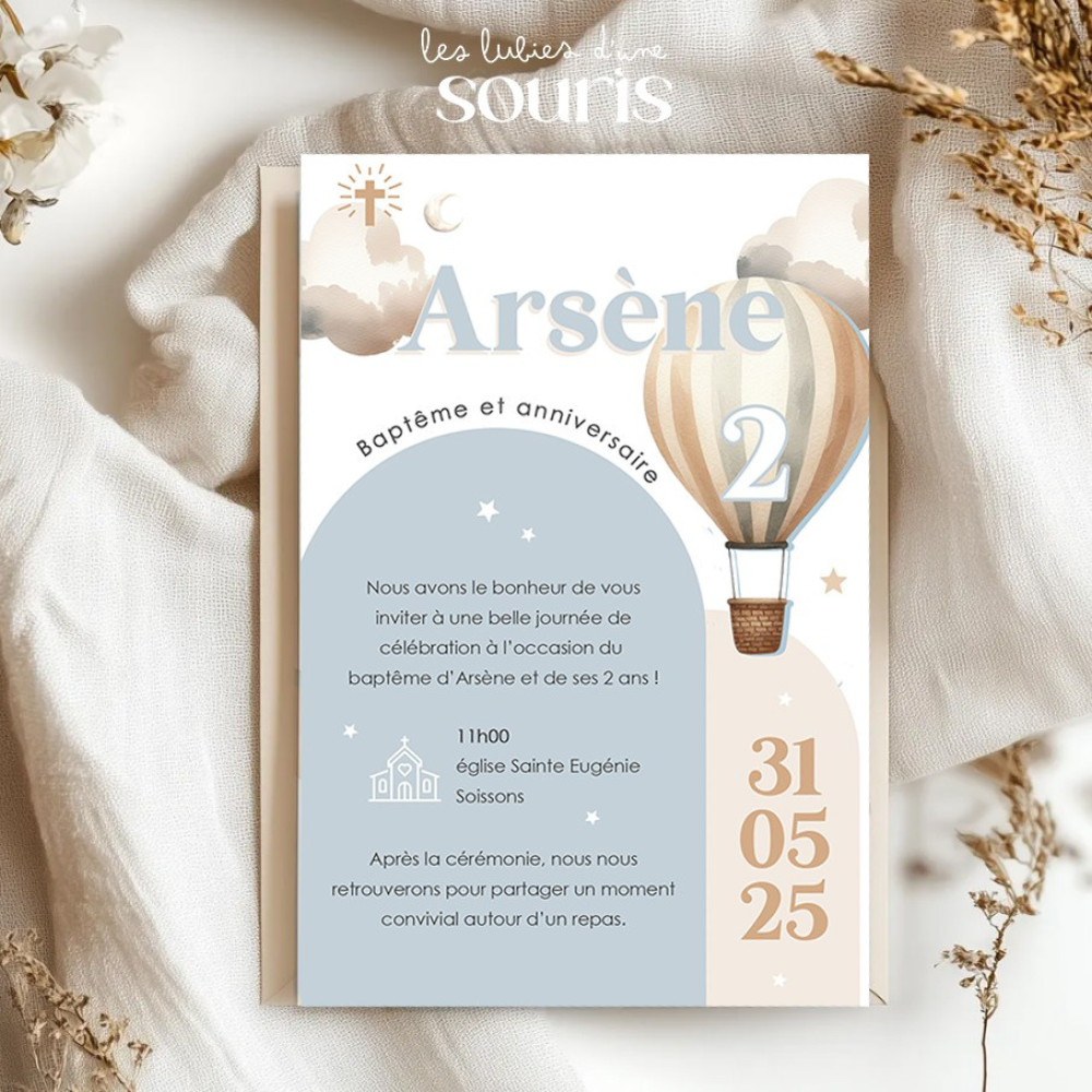 ★ Invitation & Faire part | Format carte postale | Ciel