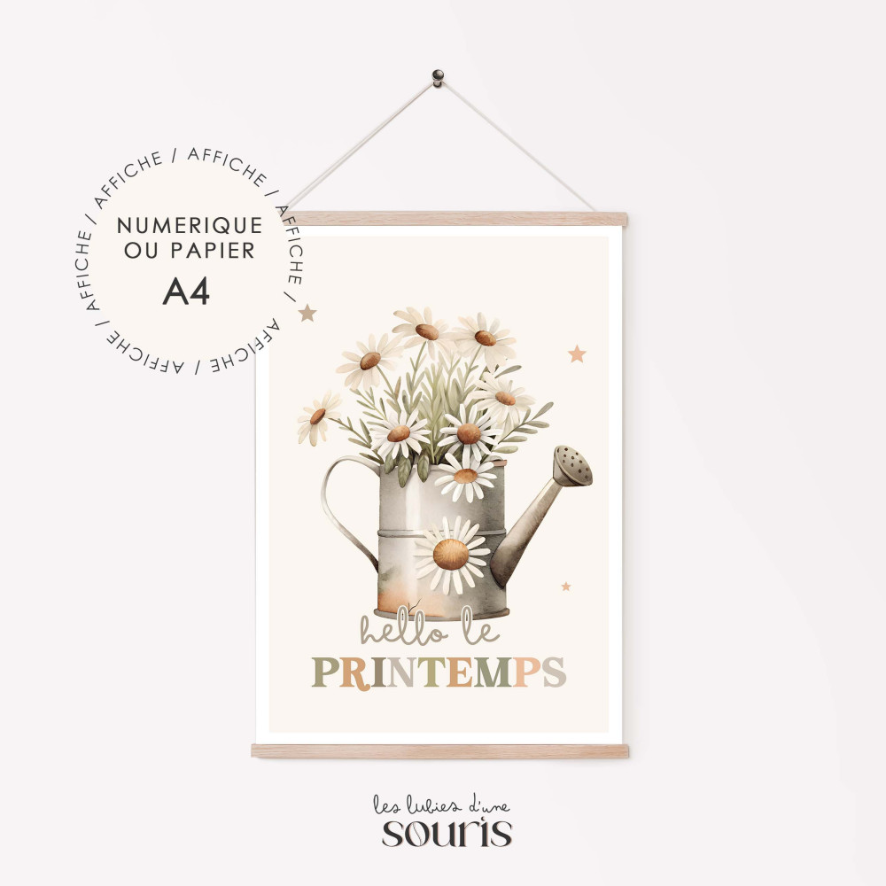 ★ PRINTEMPS | Affiche - Hello le printemps 