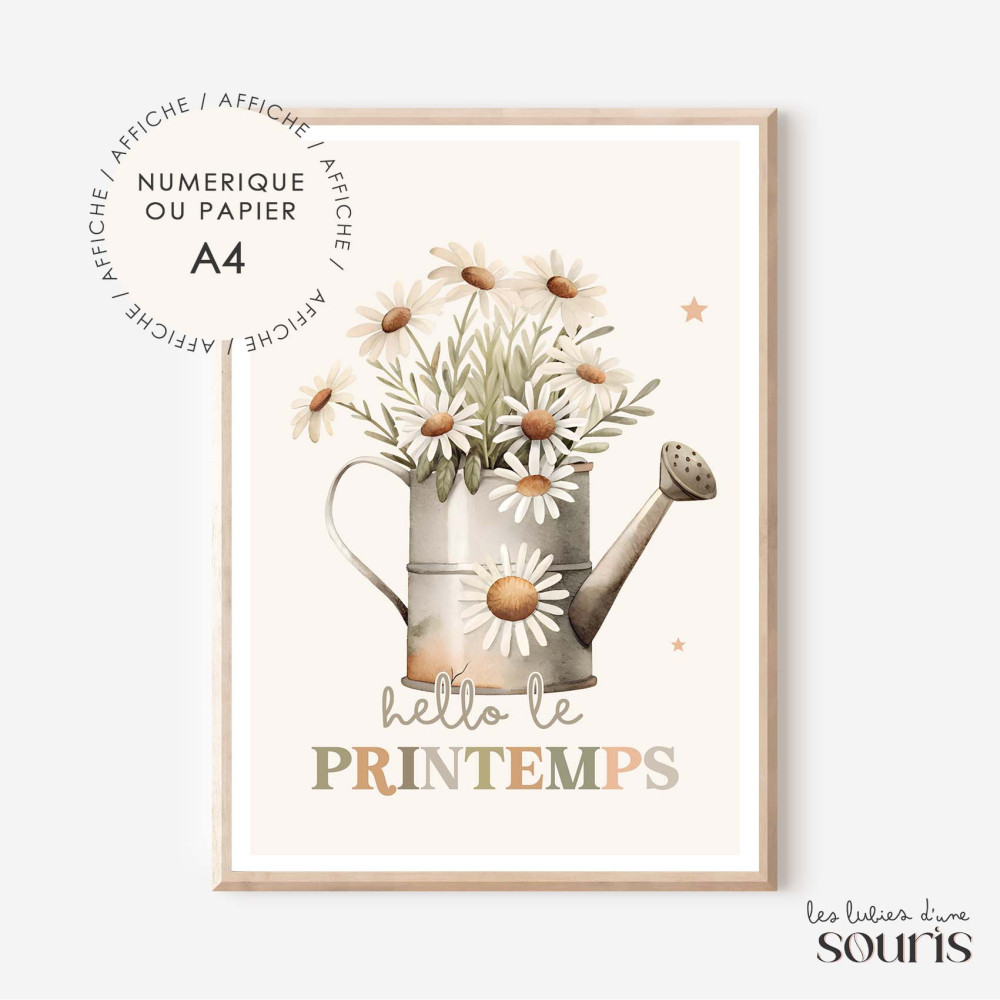 ★ PRINTEMPS | Affiche - Hello le printemps 