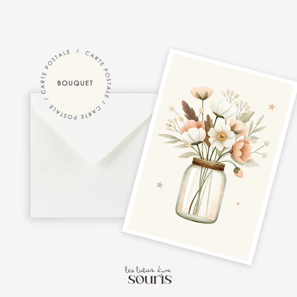 ★ PRINTEMPS | Carte postale | Bouquet