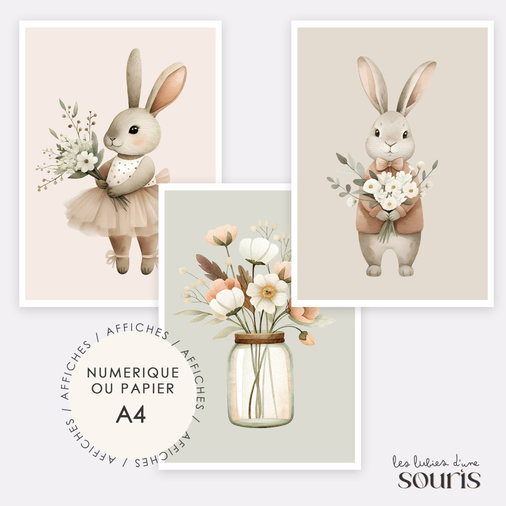 ★ PRINTEMPS | Lot de 3 affiches