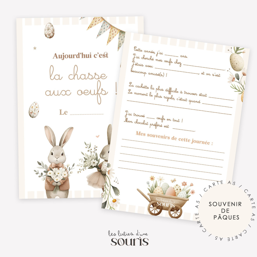 ★ PRINTEMPS | Carte | Souvenir de Pâques