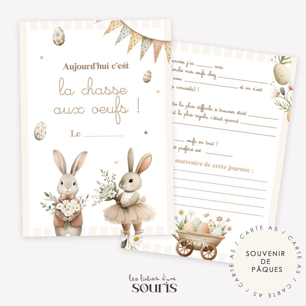 ★ PRINTEMPS | Carte | Souvenir de Pâques