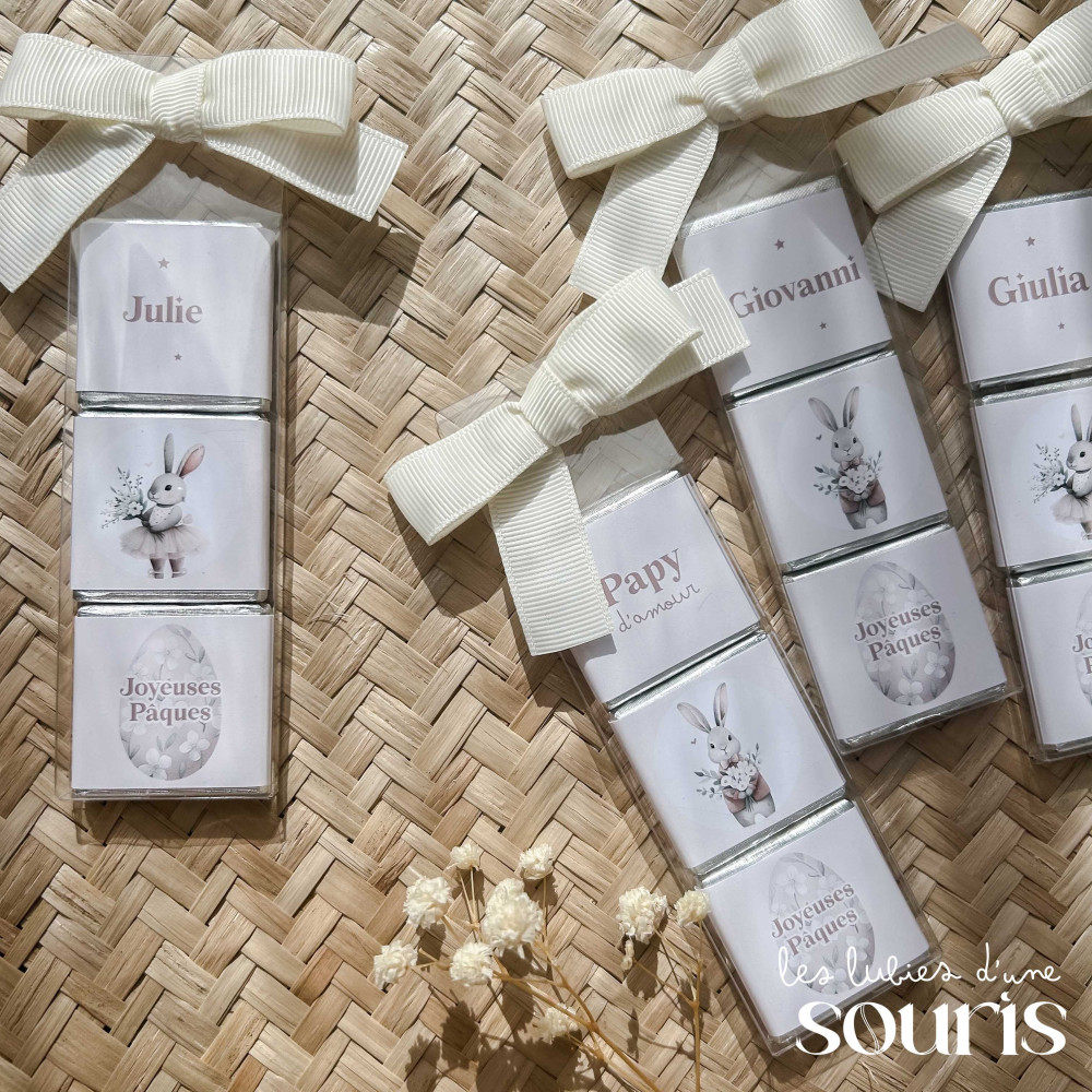 ★ PÂQUES | Tubes de chocolats personnalisés 