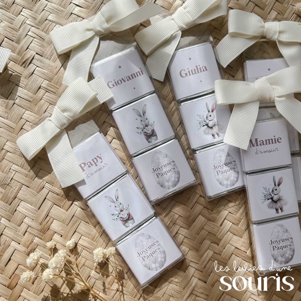 ★ PÂQUES | Tubes de chocolats personnalisés 