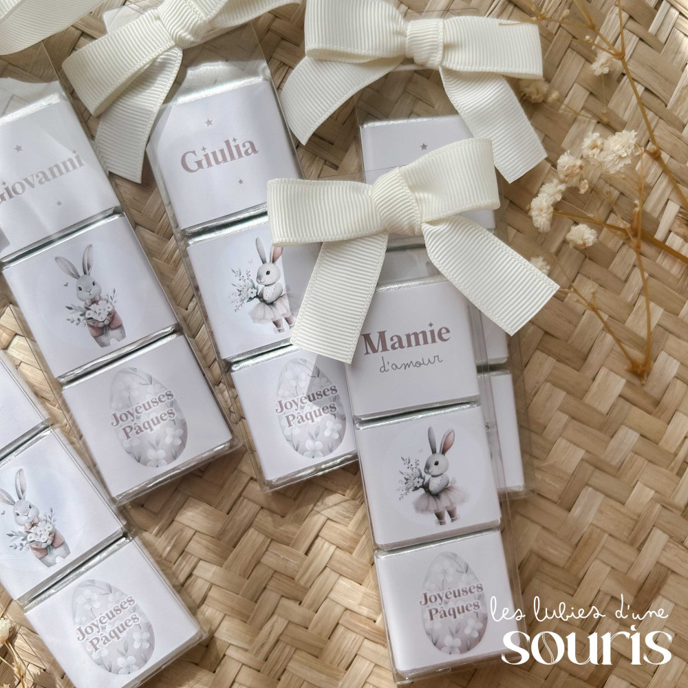 ★ PÂQUES | Tubes de chocolats personnalisés 