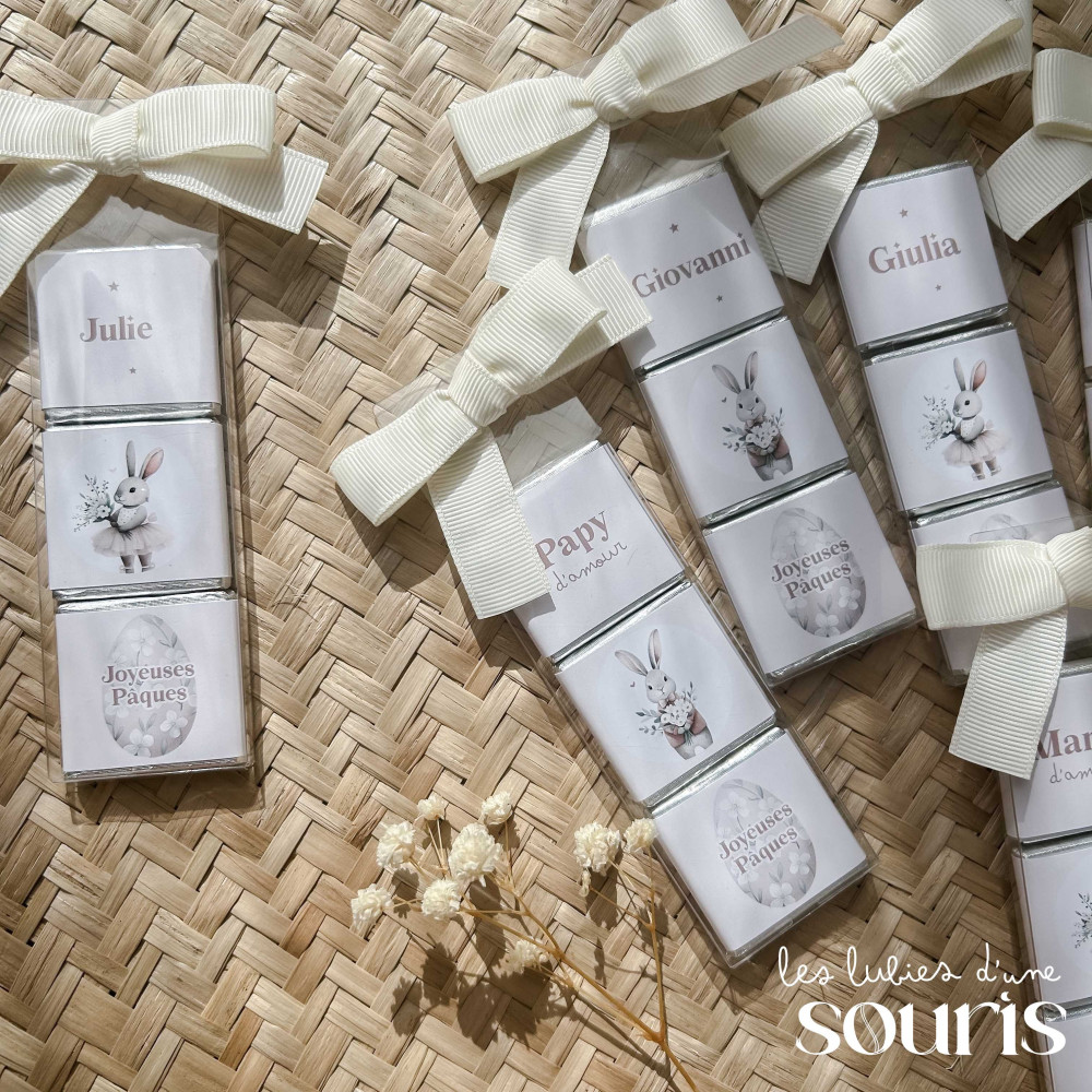★ PÂQUES | Tubes de chocolats personnalisés 