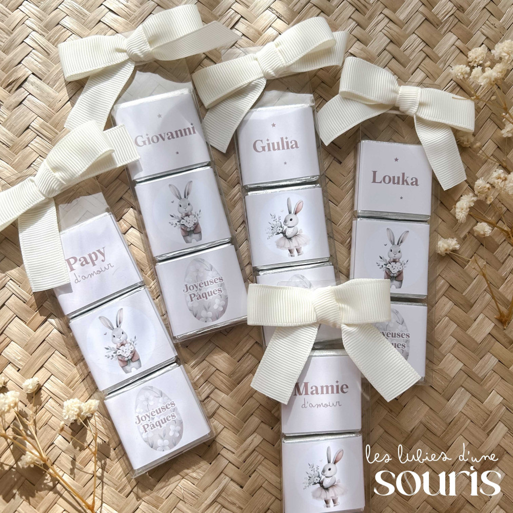 ★ PÂQUES | Tubes de chocolats personnalisés 