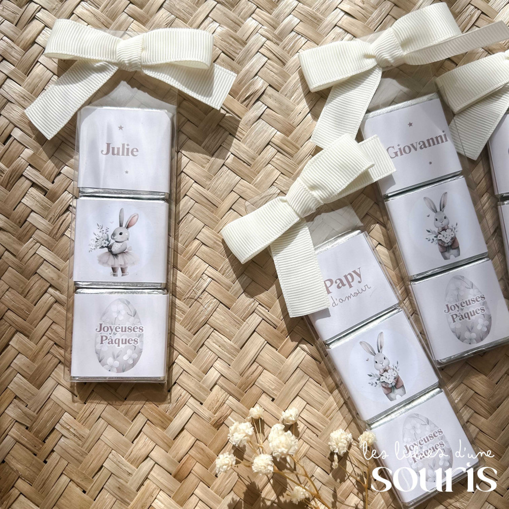 ★ PÂQUES | Tubes de chocolats personnalisés 