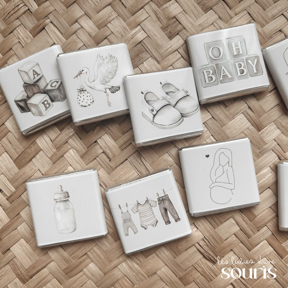 ★ Minis chocolats (x12)  / annonce grossesse, mariage...