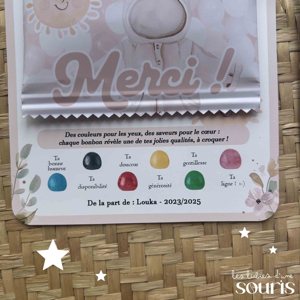 ★ Cadeau de fin d'année | Premiers mercis | Sachet de bonbons