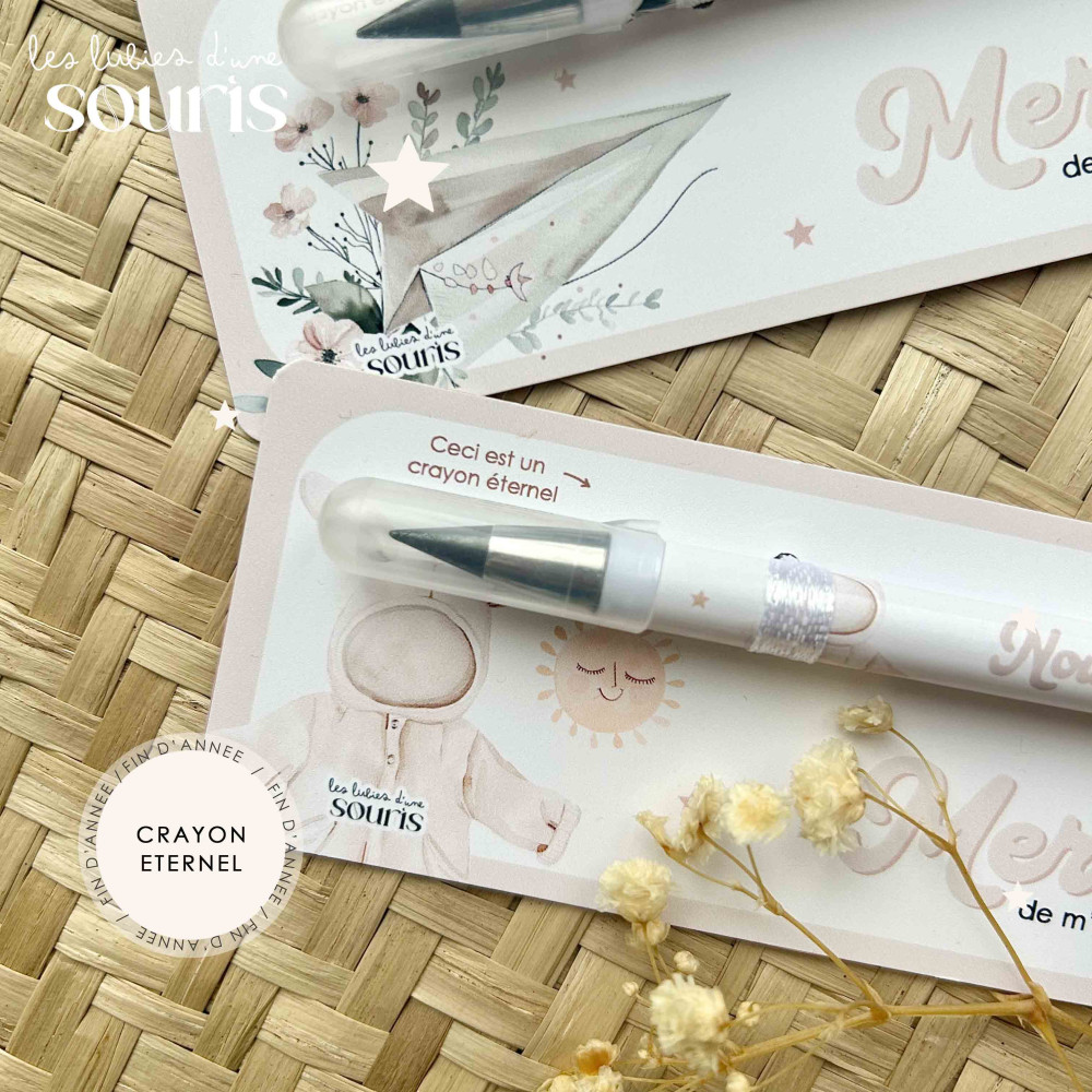 ★ Cadeau de fin d'année | Premiers mercis | Crayon éternel