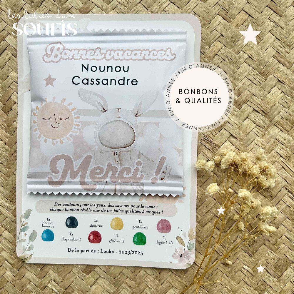 ★ Cadeau de fin d'année | Premiers mercis | Sachet de bonbons