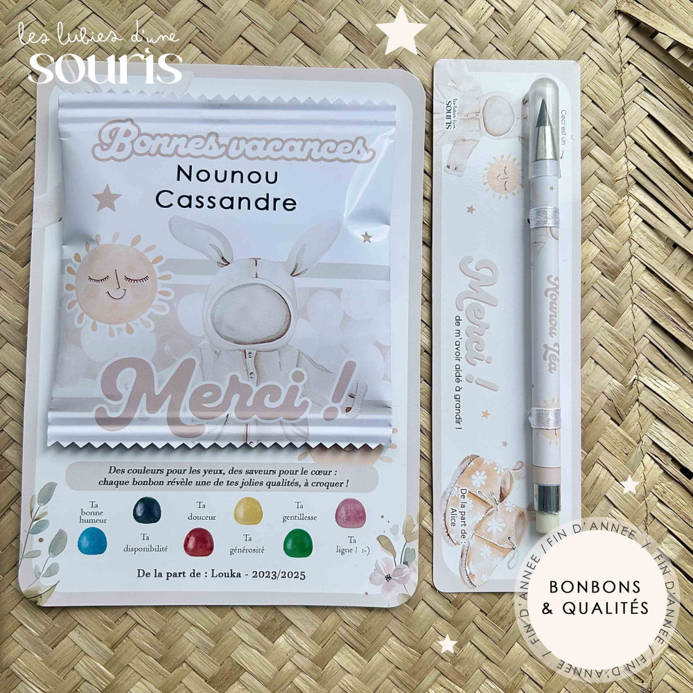 ★ Cadeau de fin d'année | Premiers mercis | Sachet de bonbons