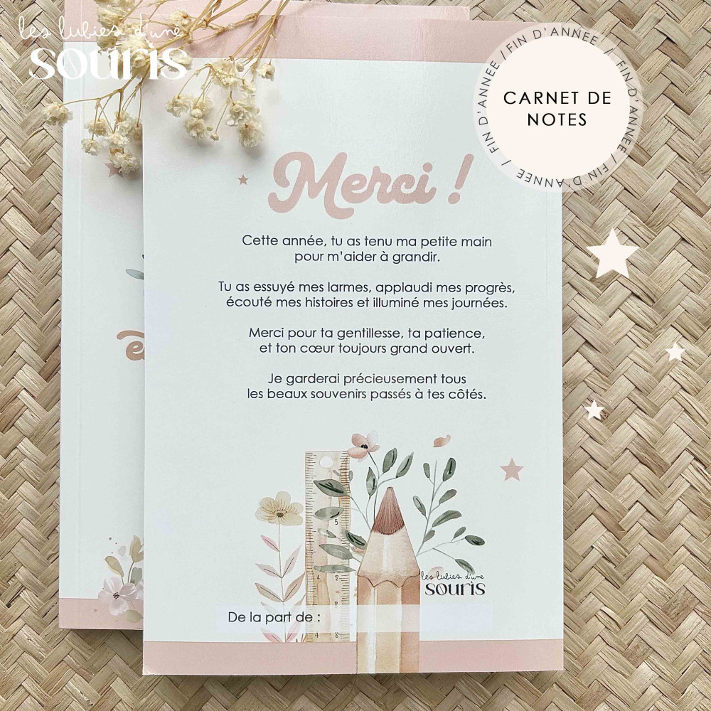 ★ Cadeau de fin d'année | Trésors d’école | Carnet de notes