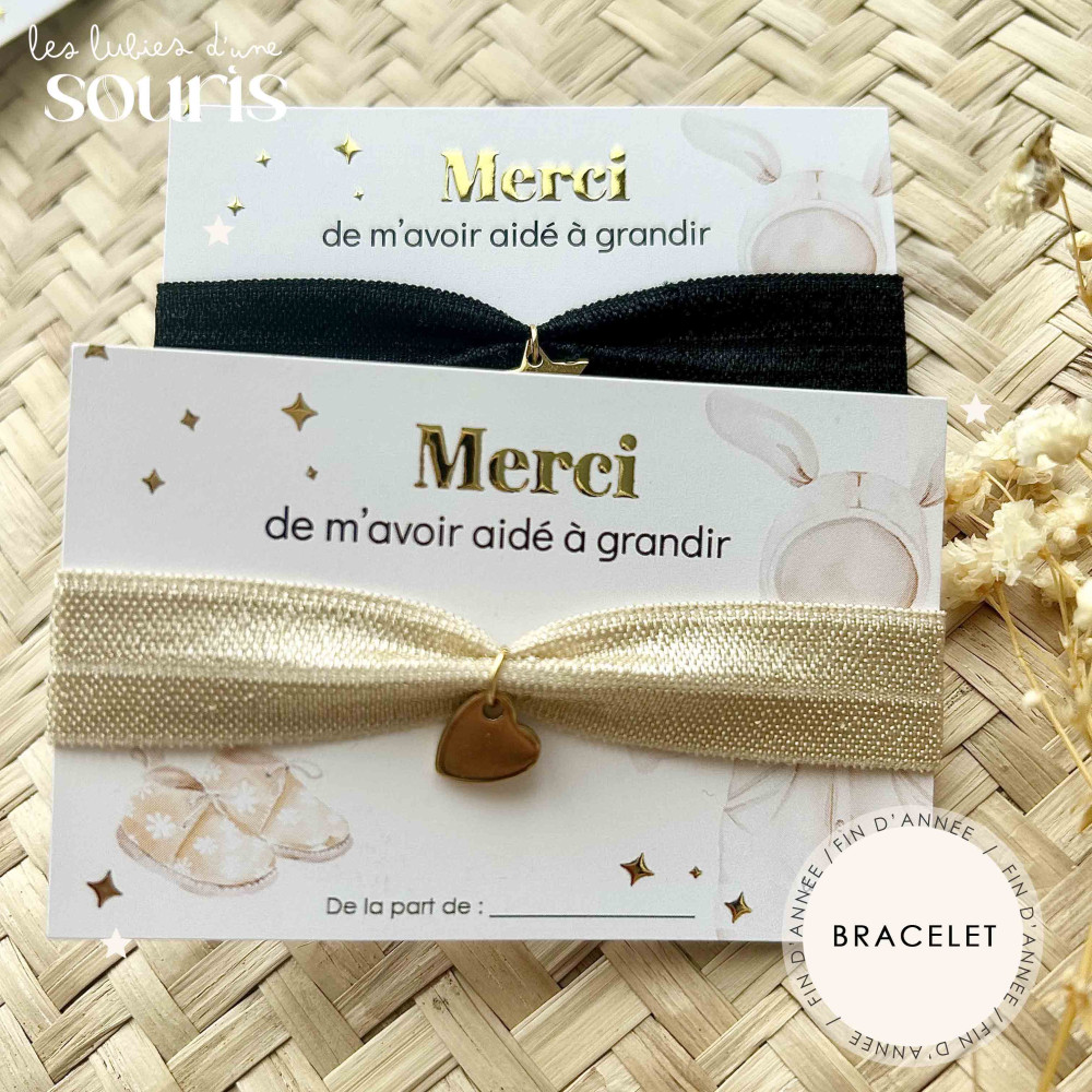 ★ Cadeau de fin d'année | Premiers mercis | Bracelet + charm