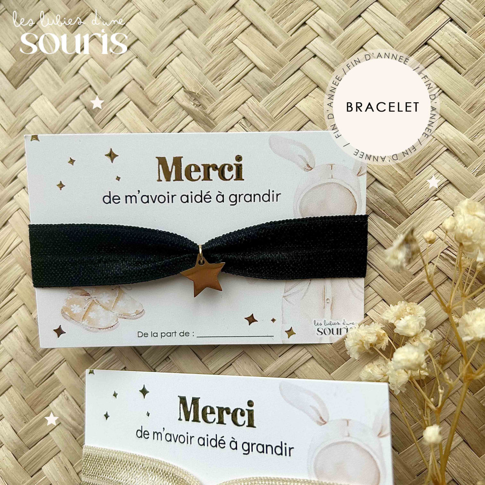 ★ Cadeau de fin d'année | Premiers mercis | Bracelet + charm