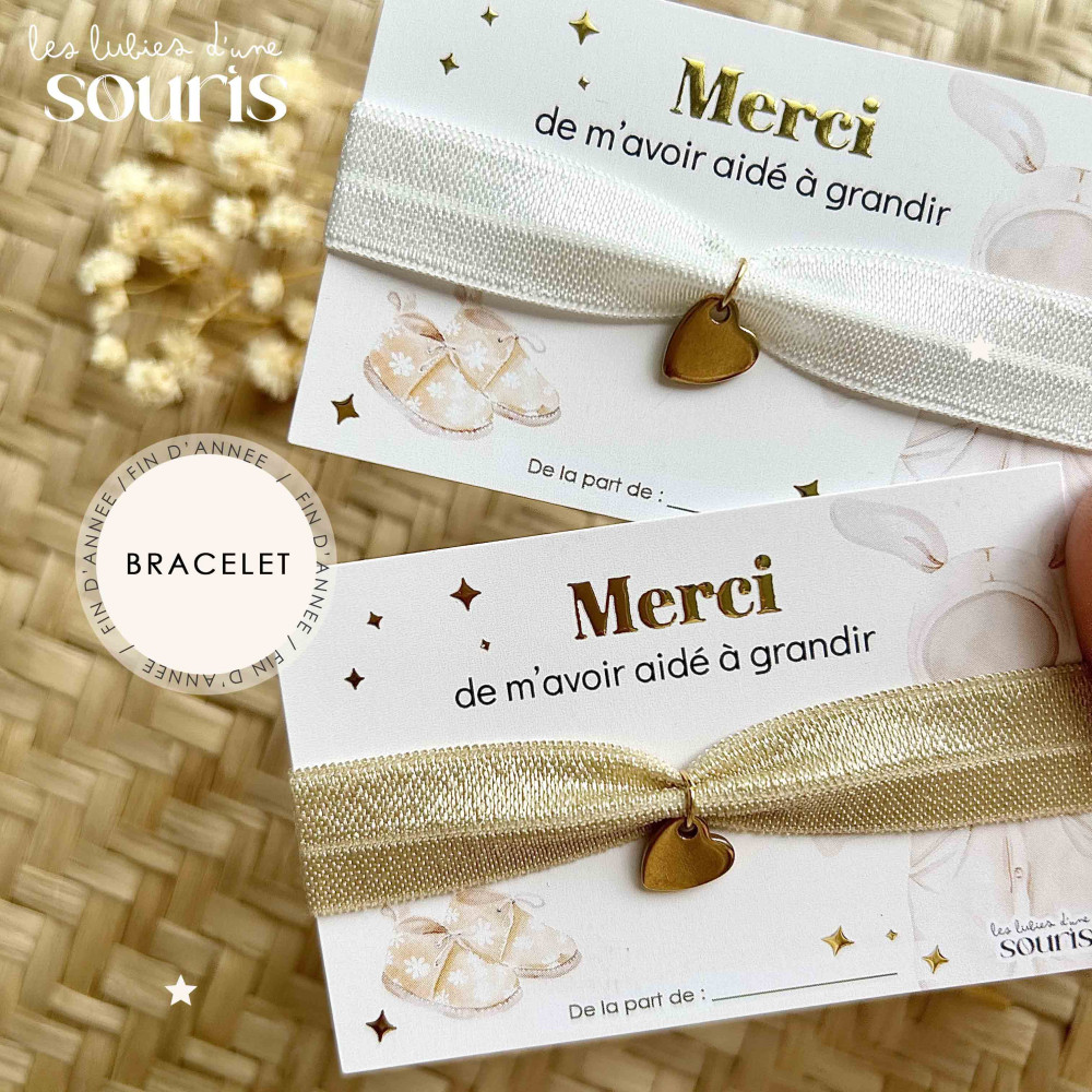 ★ Cadeau de fin d'année | Premiers mercis | Bracelet + charm