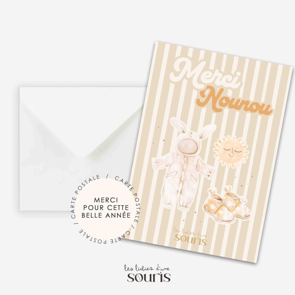 ★ Cadeau de fin d'année |  Premiers mercis | Carte postale