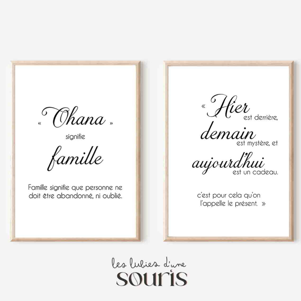 ★ Affiche citation / Inspirée de l’univers de Lilo & Stitch