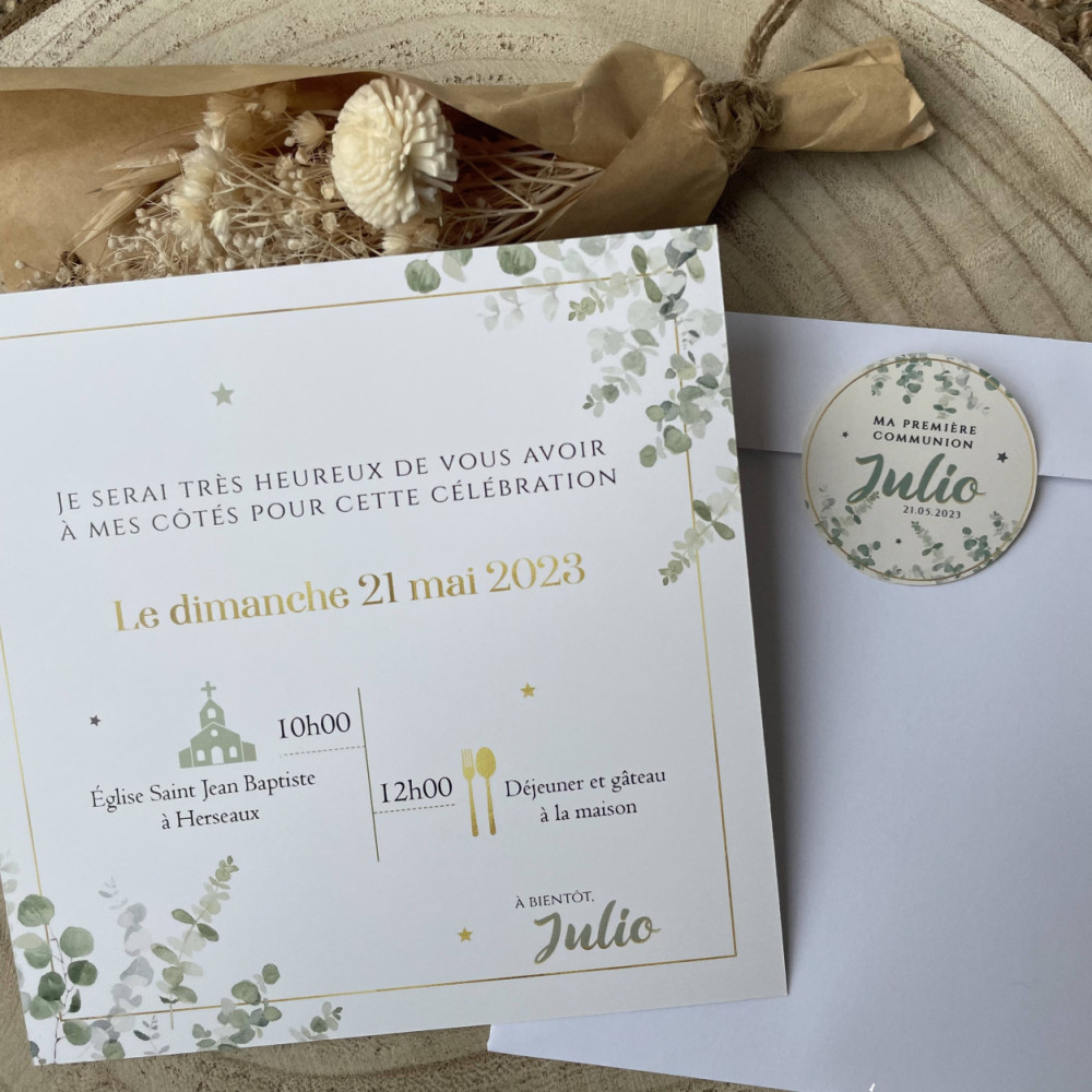 ★ Invitation & faire part | Format carré ou carte postale - avec RELIEF | Sur mesure