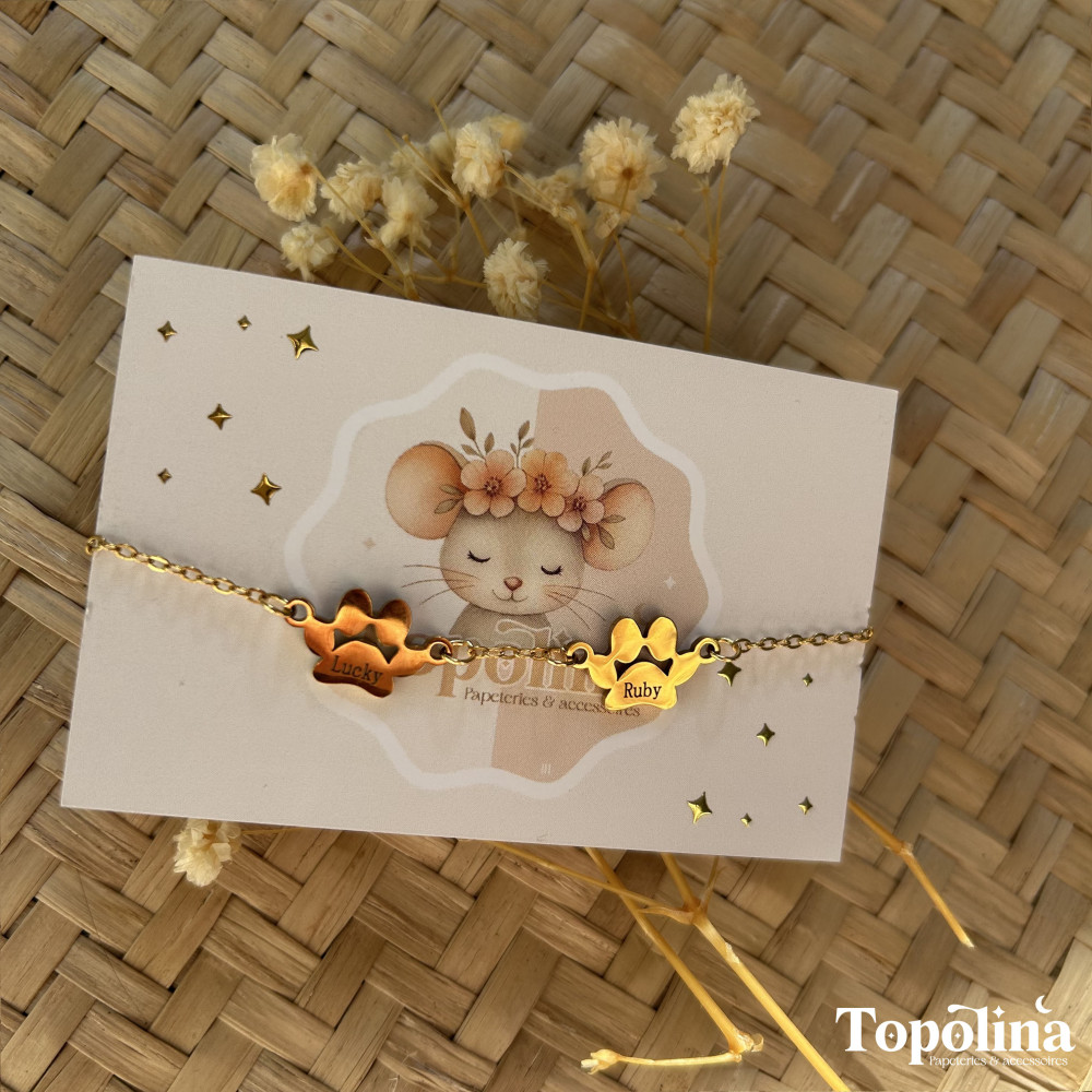 ★ Bracelet Patte d’Amour – Pour les mamans d’animaux à 4 pattes 