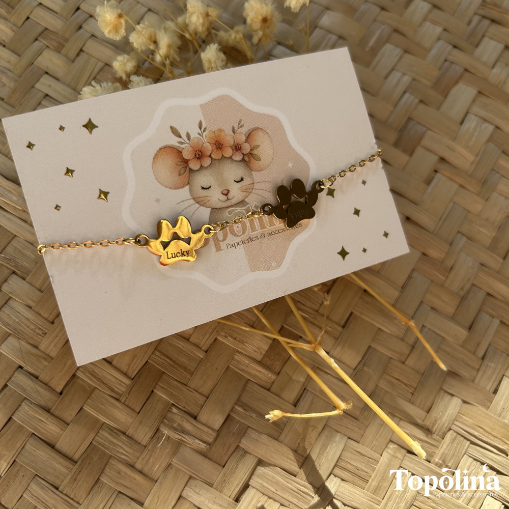 ★ Bracelet Patte d’Amour – Pour les mamans d’animaux à 4 pattes 