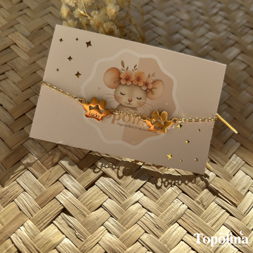 ★ Bracelet Patte d’Amour – Pour les mamans d’animaux à 4 pattes 