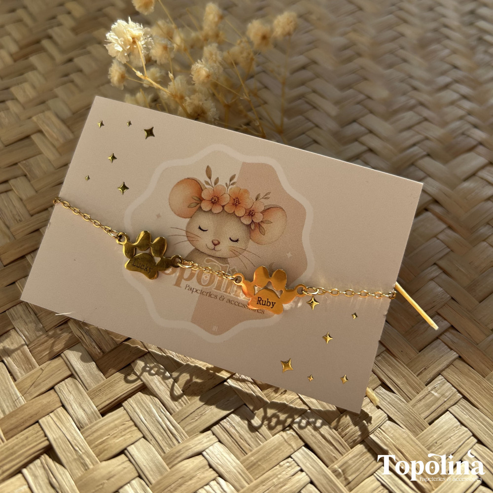 ★ Bracelet Patte d’Amour – Pour les mamans d’animaux à 4 pattes 