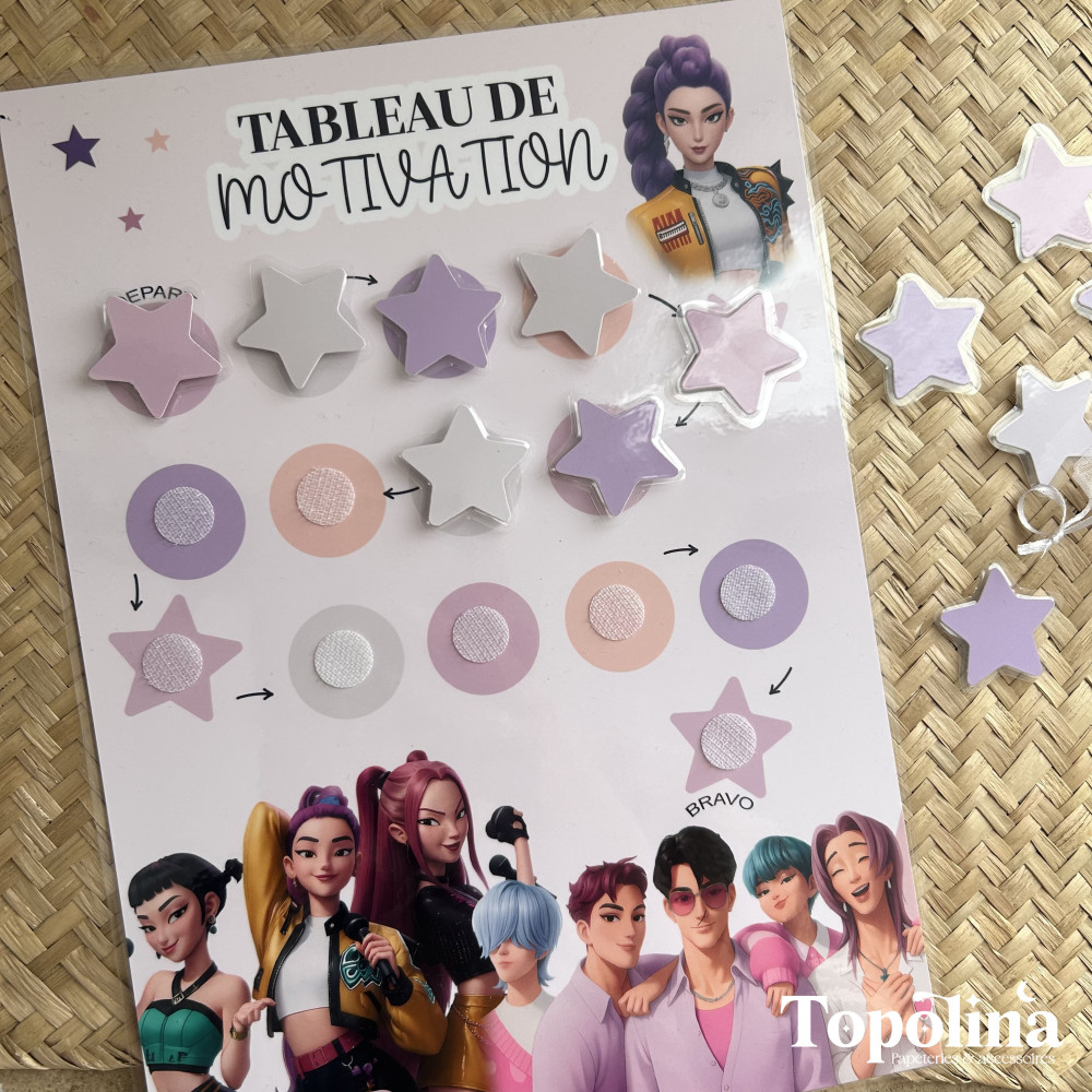 ★ Tableau de Motivation pour Enfant | K-Pop Demon Hunters