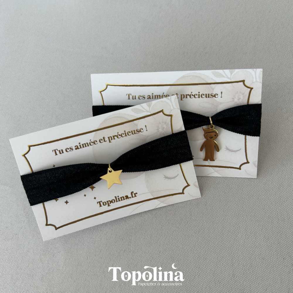 ★ Bracelet : réglisse  / Charms au choix