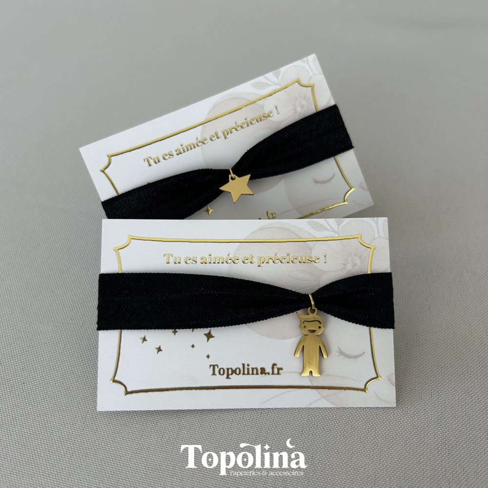 ★ Bracelet : réglisse  / Charms au choix