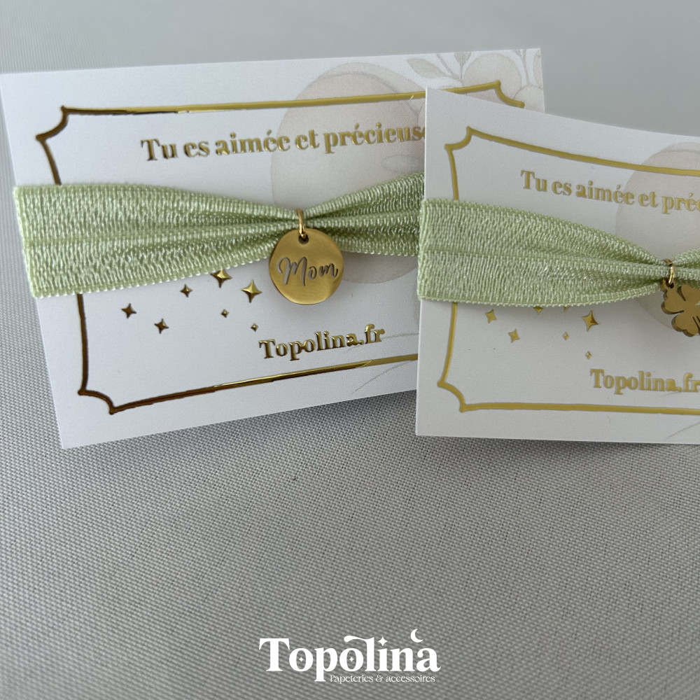  ★ Bracelet : menthe douce / Charms au choix 