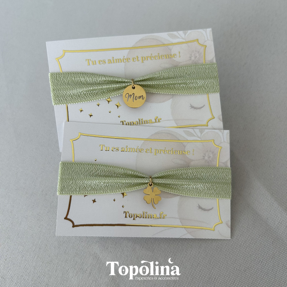  ★ Bracelet : menthe douce / Charms au choix 