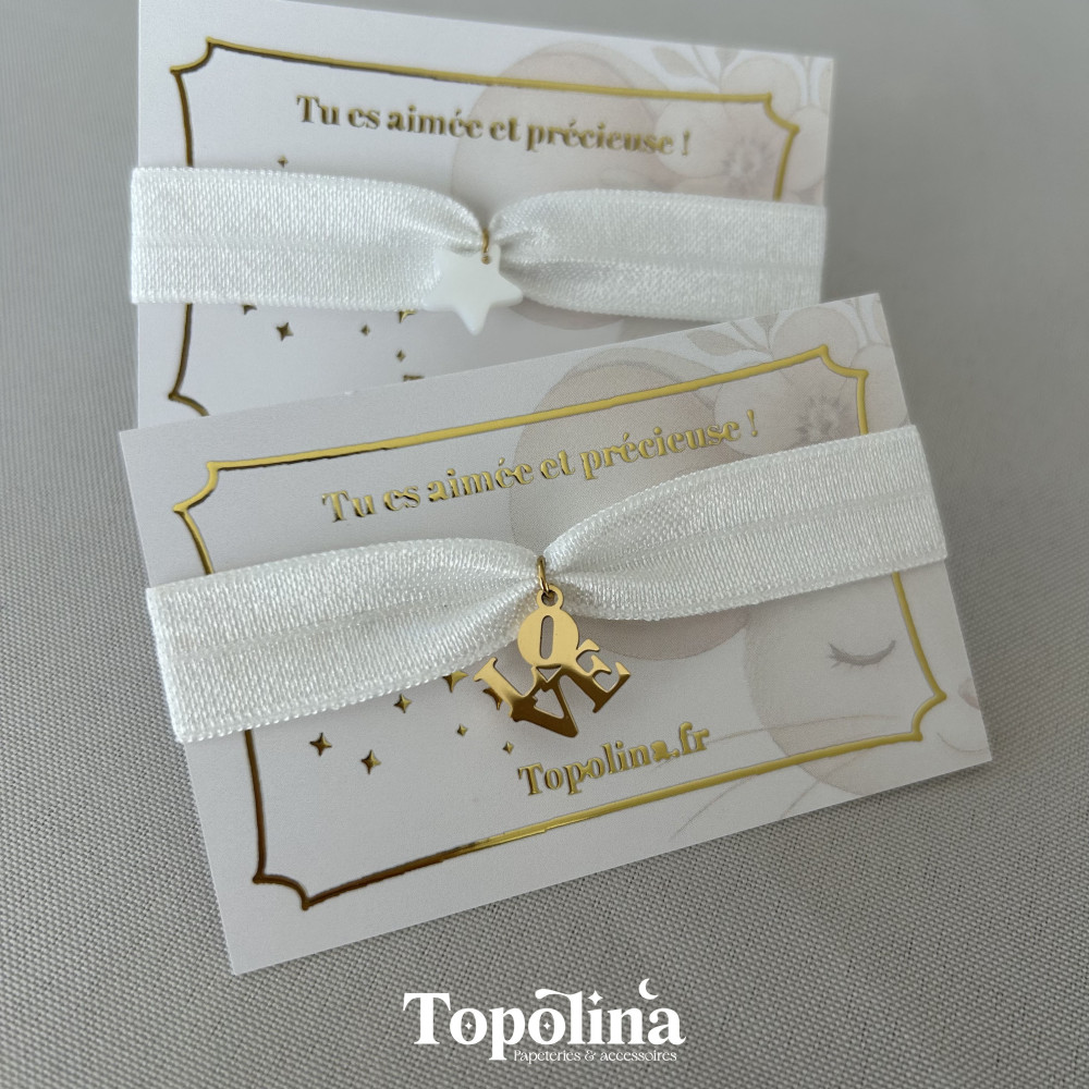 ★ Bracelet : Neige / Charms au choix