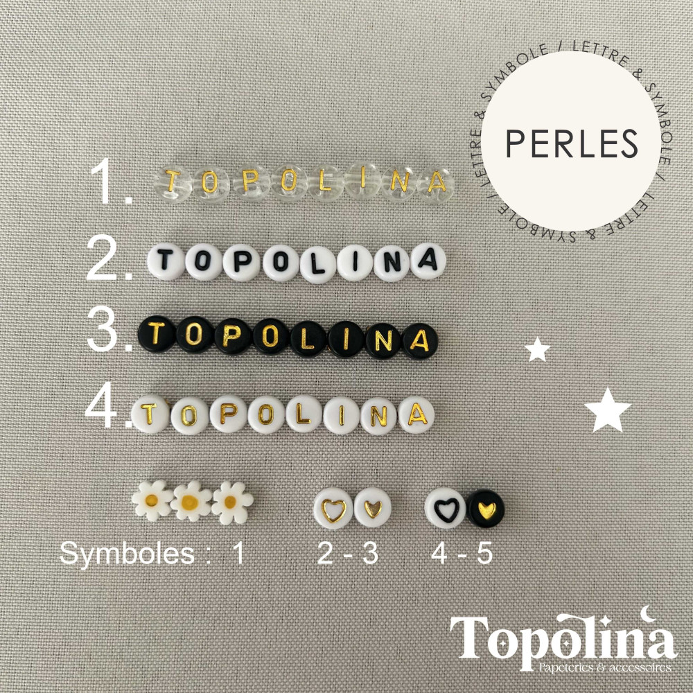 ★ Bracelet - peach multicolor / perles de verres - Personnalisable  - Prénom, mot, initiale(s)