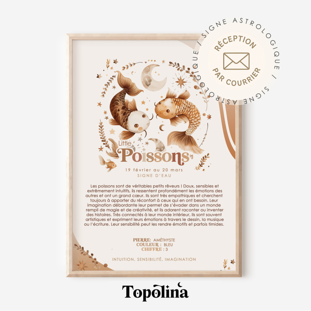 POISSONS ★ Affiche Astrologique – Découvrez la Magie des Étoiles ! 