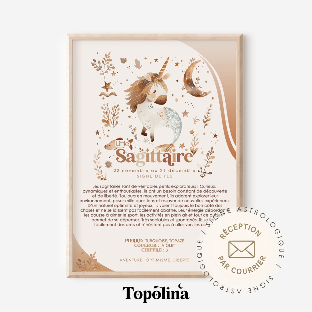 SAGITTAIRE ★ Affiche Astrologique – Découvrez la Magie des Étoiles ! 