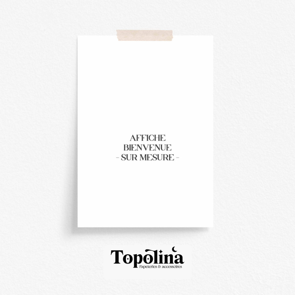 Affiche bienvenue anniversaire ou baptême – affiche personnalisée avec prénom et date - Sur mesure 