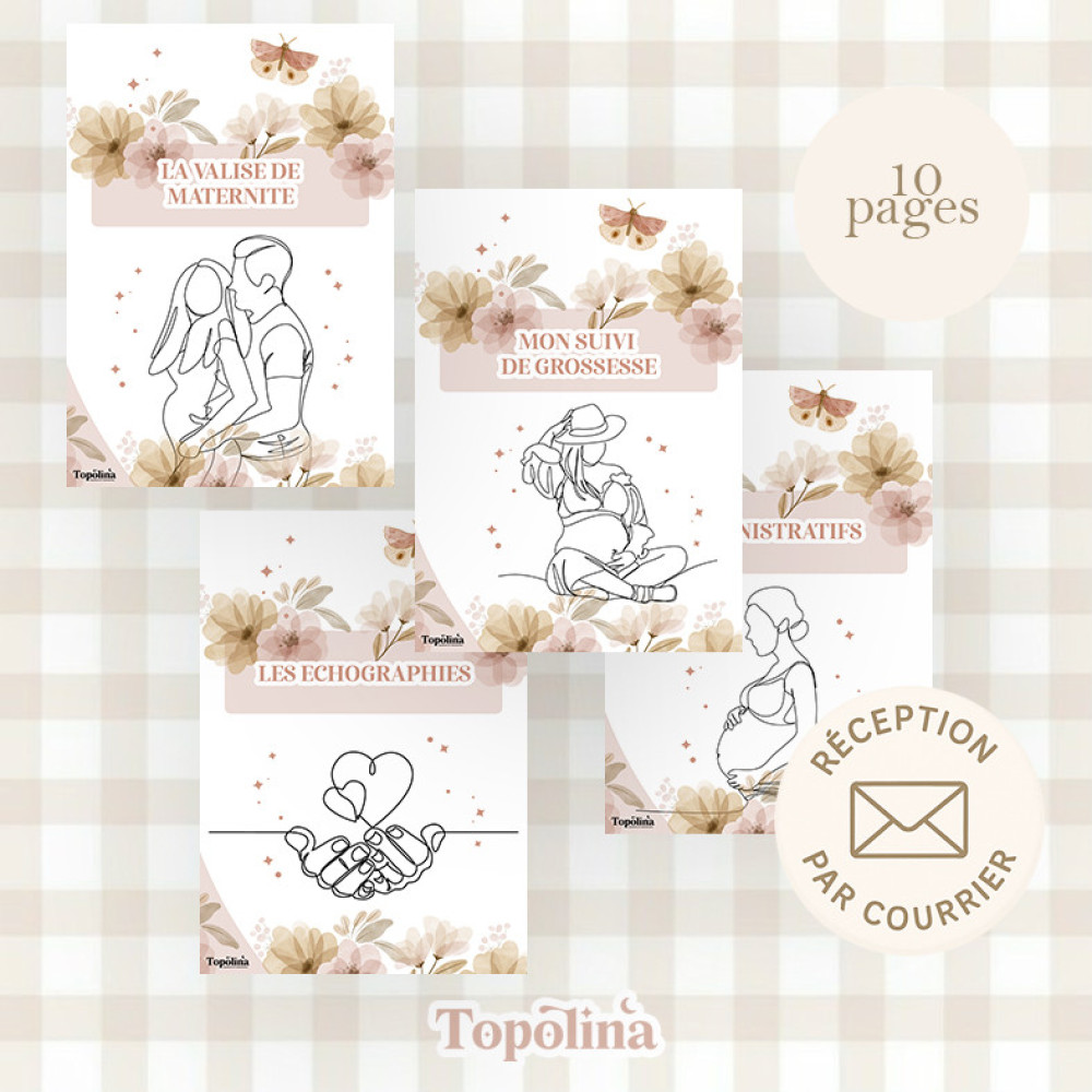 Page de garde grossesse – Classeur maternité organisé | Suivi de grossesse